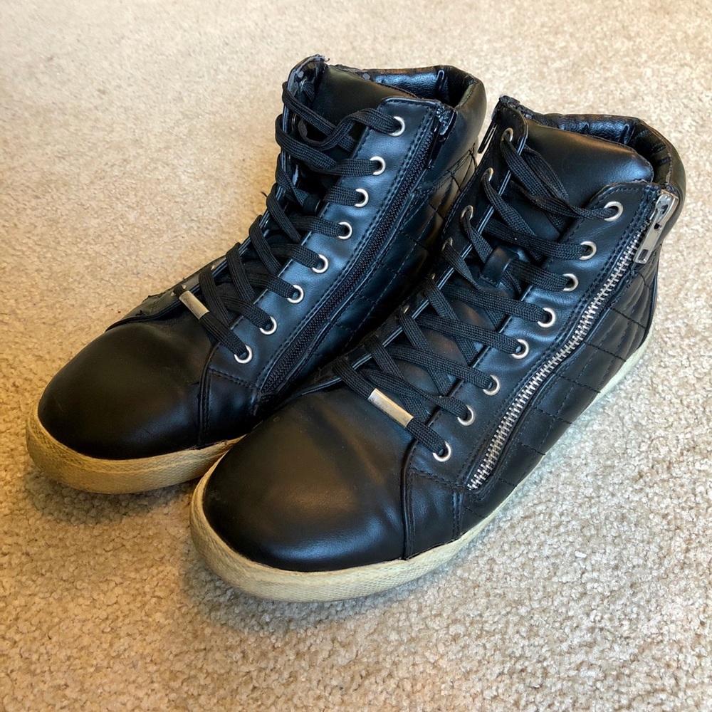 Badass Black Zip Sneakers size 10